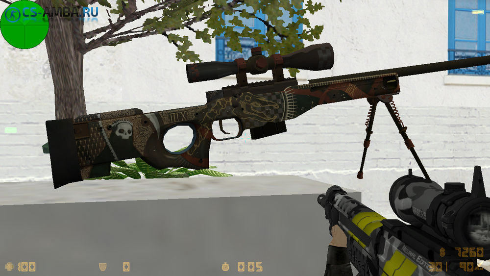 Модель HD AWP «Death — Смерть» с анимацией осмотра для CS 1.6